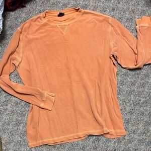 Casual Women’s Orange Long Sleeve Shirt